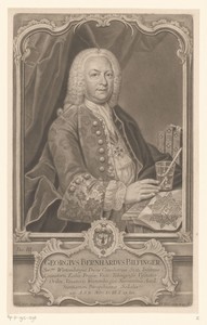 Portret van Georg Bernhard Bilfinger