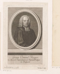 Portret van Georg Conrad Rieger