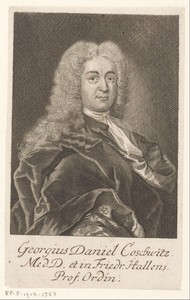 Portret van Georg Daniel Coschwitz