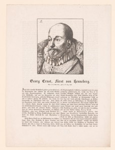 Portret van Georg Ernst, vorst van Henneberg