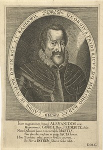 Portret van Georg Frederik van Baden