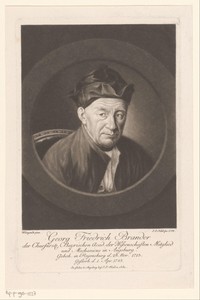 Portret van Georg Friedrich Brander