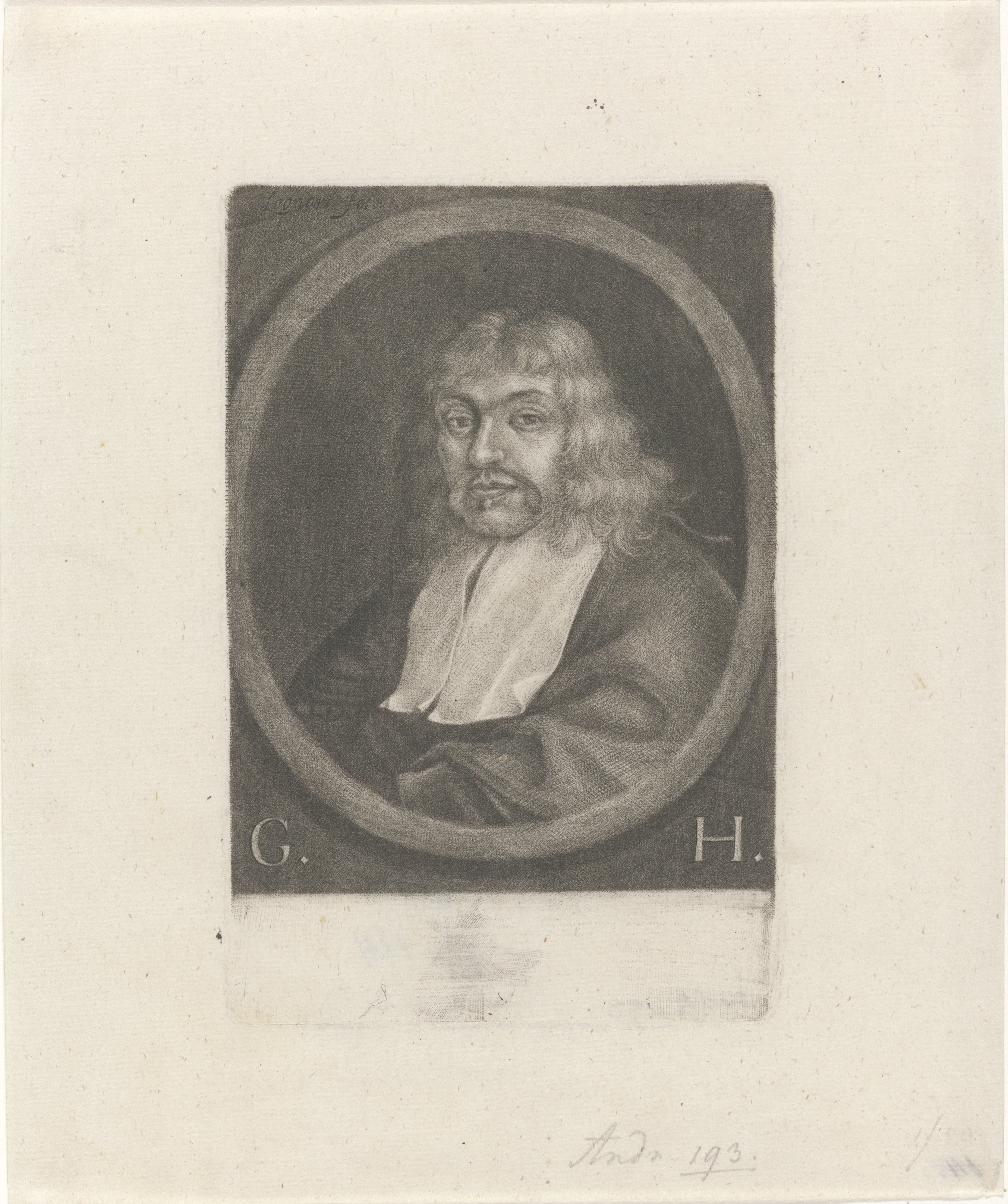 Portret van Georg Hertz by Johann Friedrich Leonard
