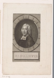 Portret van Georg Joachim Zollikofer