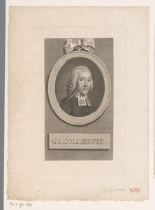 Portret van Georg Joachim Zollikofer