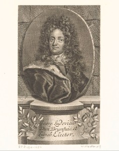 Portret van Georg Ludwig von Braunschweig-Lüneburg, later koning George I van Groot-Brittannië