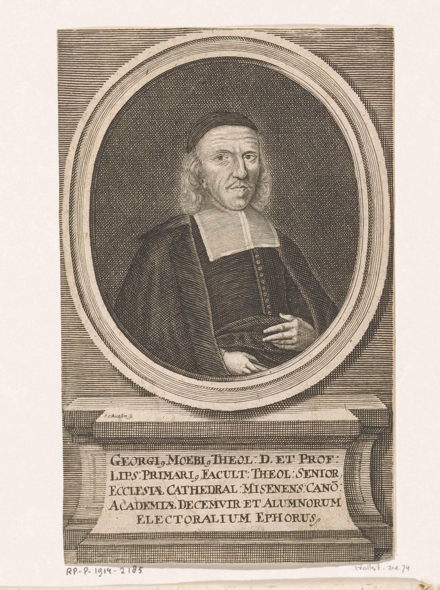 Portret van Georg Moebius by Johann Christoph Boecklin