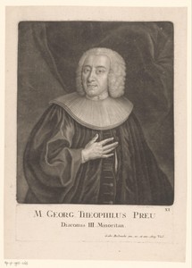 Portret van Georg Theophilus Preu