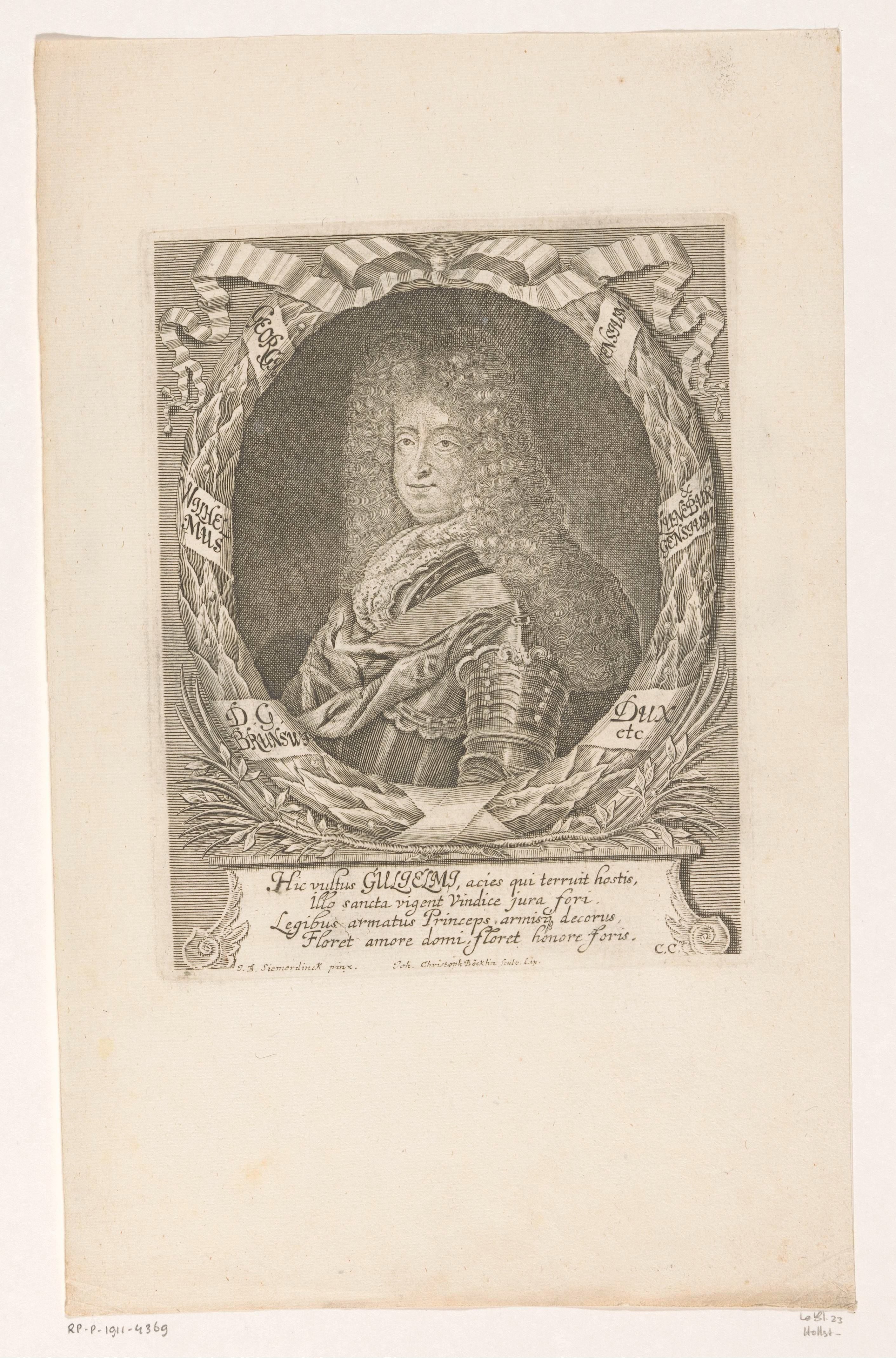 Portret van Georg Wilhelm von Braunschweig-Lüneburg by Johann Christoph Boecklin