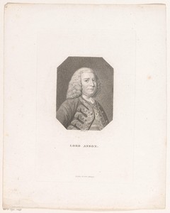 Portret van George Anson
