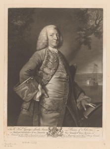 Portret van George Anson