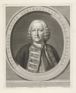 Portret van George Anson
