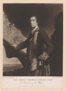 Portret van George Brydges Rodney