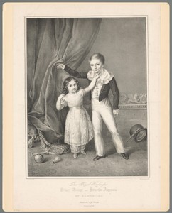 Portret van George en Augusta als kinderen