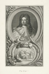 Portret van George I, koning van Groot-Brittannië