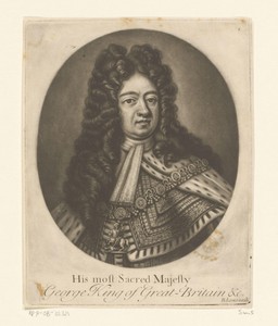 Portret van George I, koning van Groot-Brittannië en Ierland