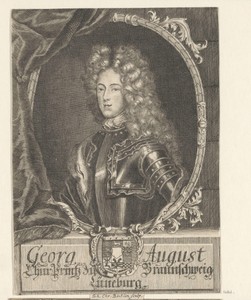 Portret van George II Augustus als prins van Braunschweig-Lüneburg
