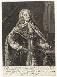 Portret van George II Augustus van Groot-Brittannië