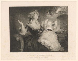 Portret van Georgiana Spencer en haar dochter Georgiana Cavendish