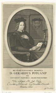 Portret van Gerard Potcamp, pastoor en aartspriester van Lingen, 1705