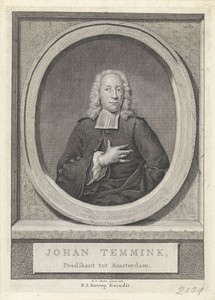 Portret van gereformeerde predikant  Joan Temmink