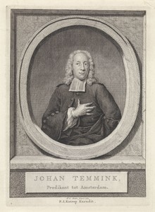 Portret van gereformeerde predikant Joan Temmink