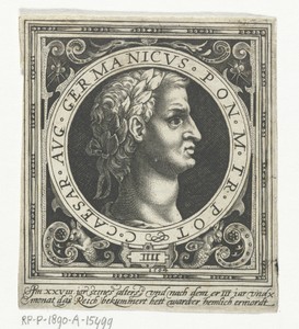 Portret van Germanicus op medaillon