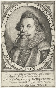 Portret van Geverhart Elmenhorst in ovaal