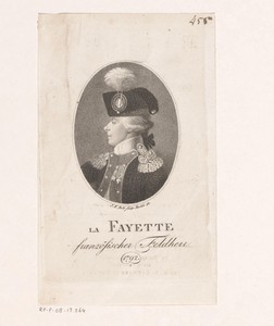 Portret van Gilbert du Motier, markies de la Fayette