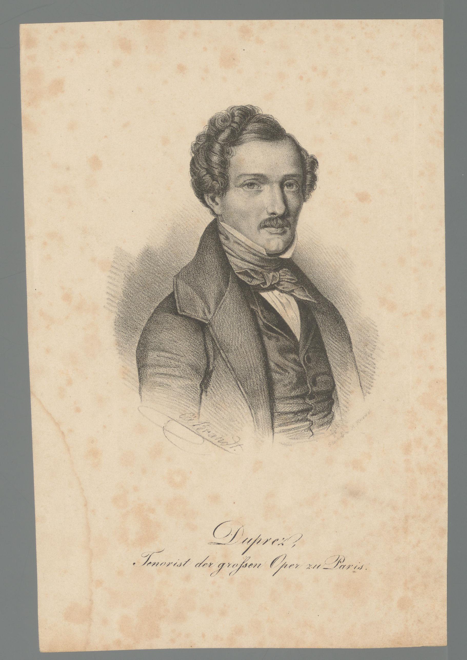 Portret van Gilbert Duprez by Cäcilie Brandt