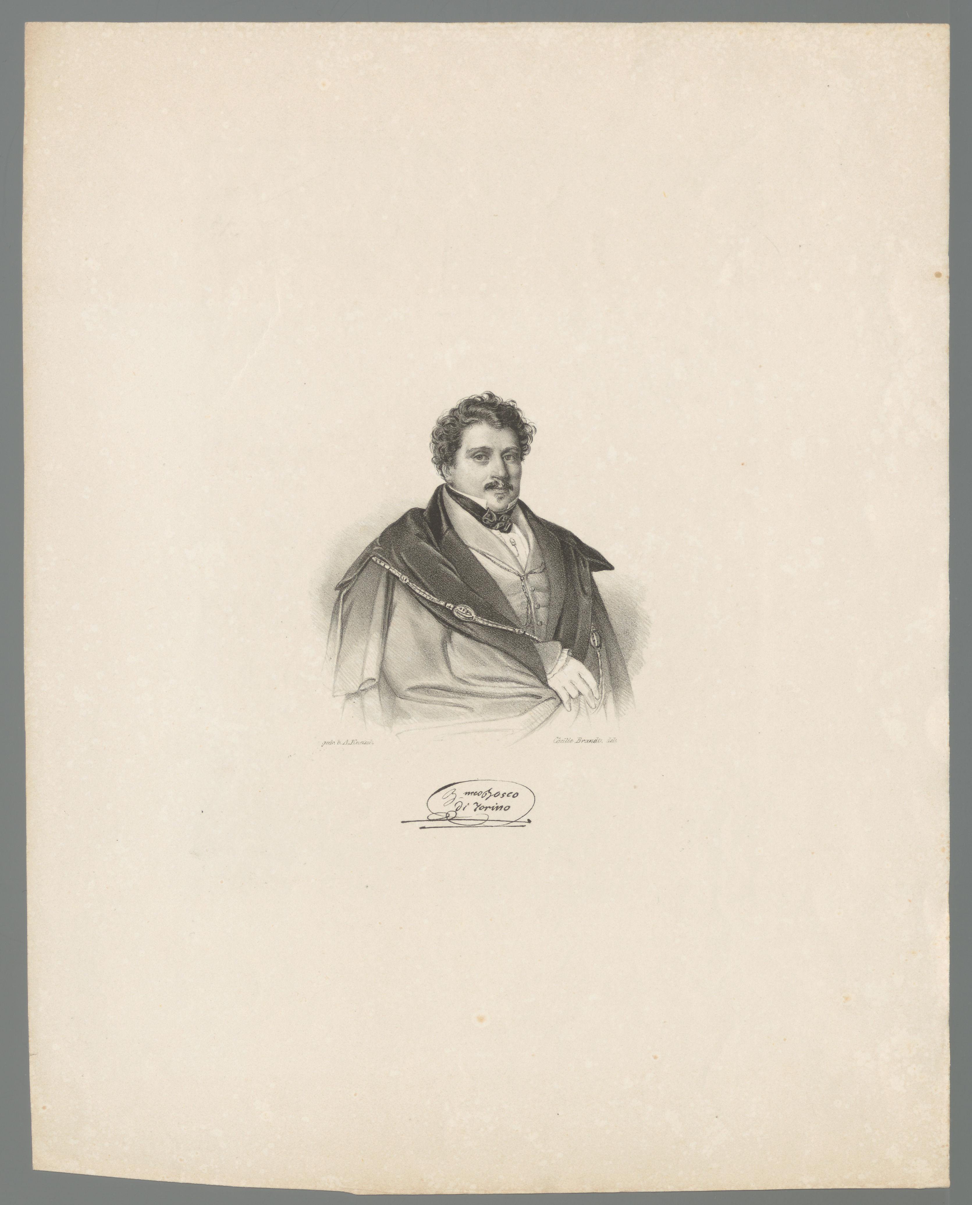 Portret van Giovanni Bartolomeo Bosco by Cäcilie Brandt