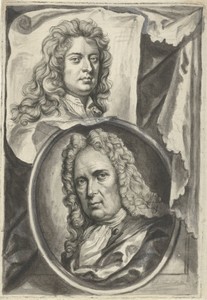 Portret van Godfried Kneller en Gerard Hoet