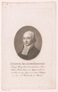 Portret van Gottfried August Ludwig Hanstein