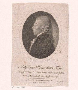 Portret van Gottfried Benedikt Funk