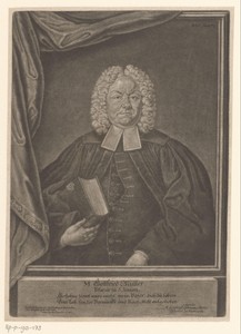 Portret van Gottfried Müllerr op 71-jarige leeftijd