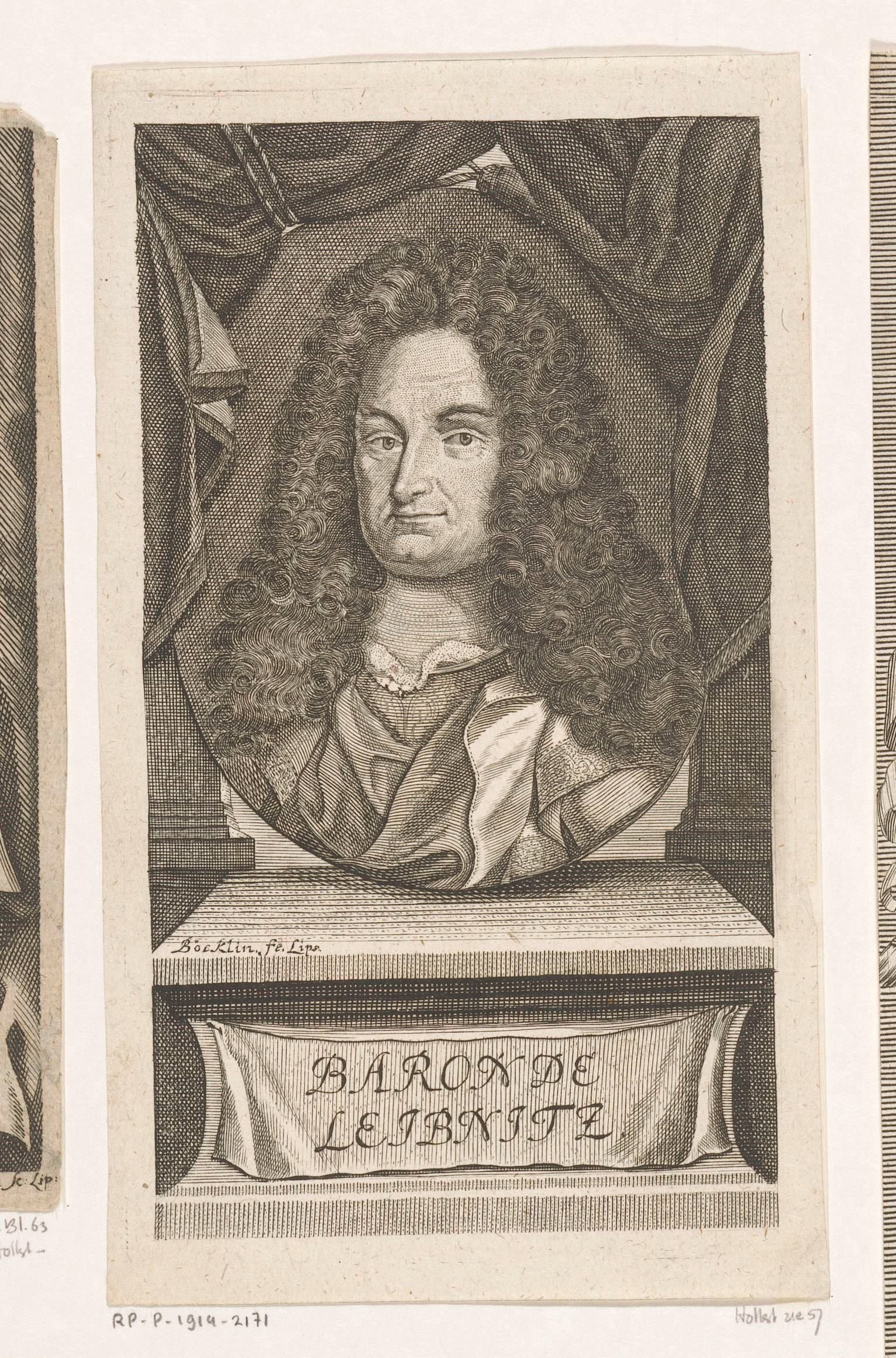 Portret van Gottfried Wilhelm Leibnitz by Johann Christoph Boecklin