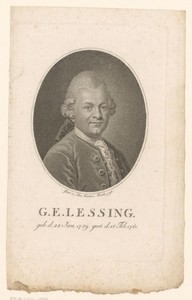 Portret van Gotthold Ephraim Lessing