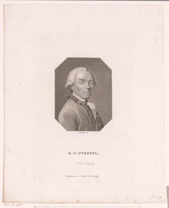 Portret van Gottlieb Conrad Pfeffel