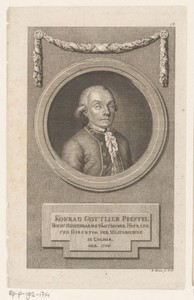 Portret van Gottlieb Conrad Pfeffel