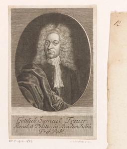 Portret van Gottlieb Samuel Treuer