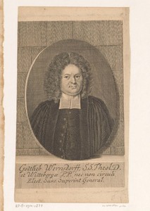 Portret van Gottlieb Wernsdorff