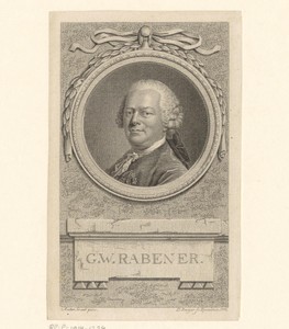 Portret van Gottlieb Wilhelm Rabener