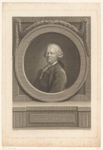 Portret van Gottlieb Wilhelm Rabener