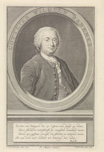 Portret van Gottlieb Wilhelm Rabener