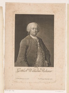 Portret van Gottlieb Wilhelm Rabener