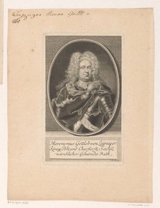Portret van Gottlob Hieronymus von Leipziger