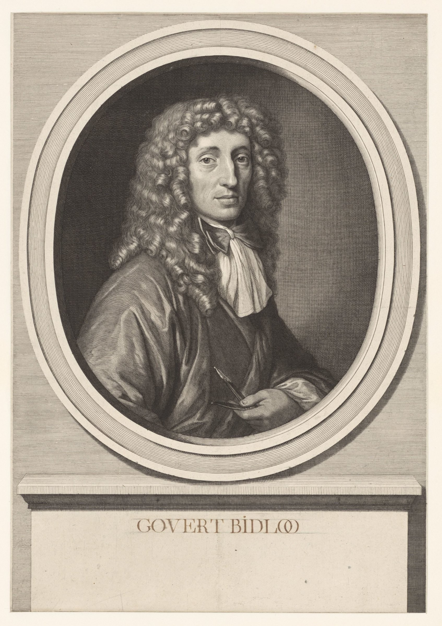 Portret van Goverd Bidloo by Abraham Bloteling
