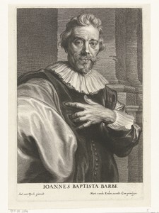 Portret van graveur Jean Baptiste Barbé