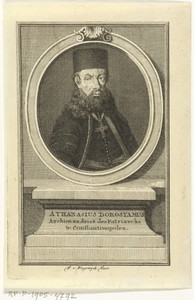 Portret van Grieks Katholieke archimandriet Athanasius Dorostamus uit Constantinopel
