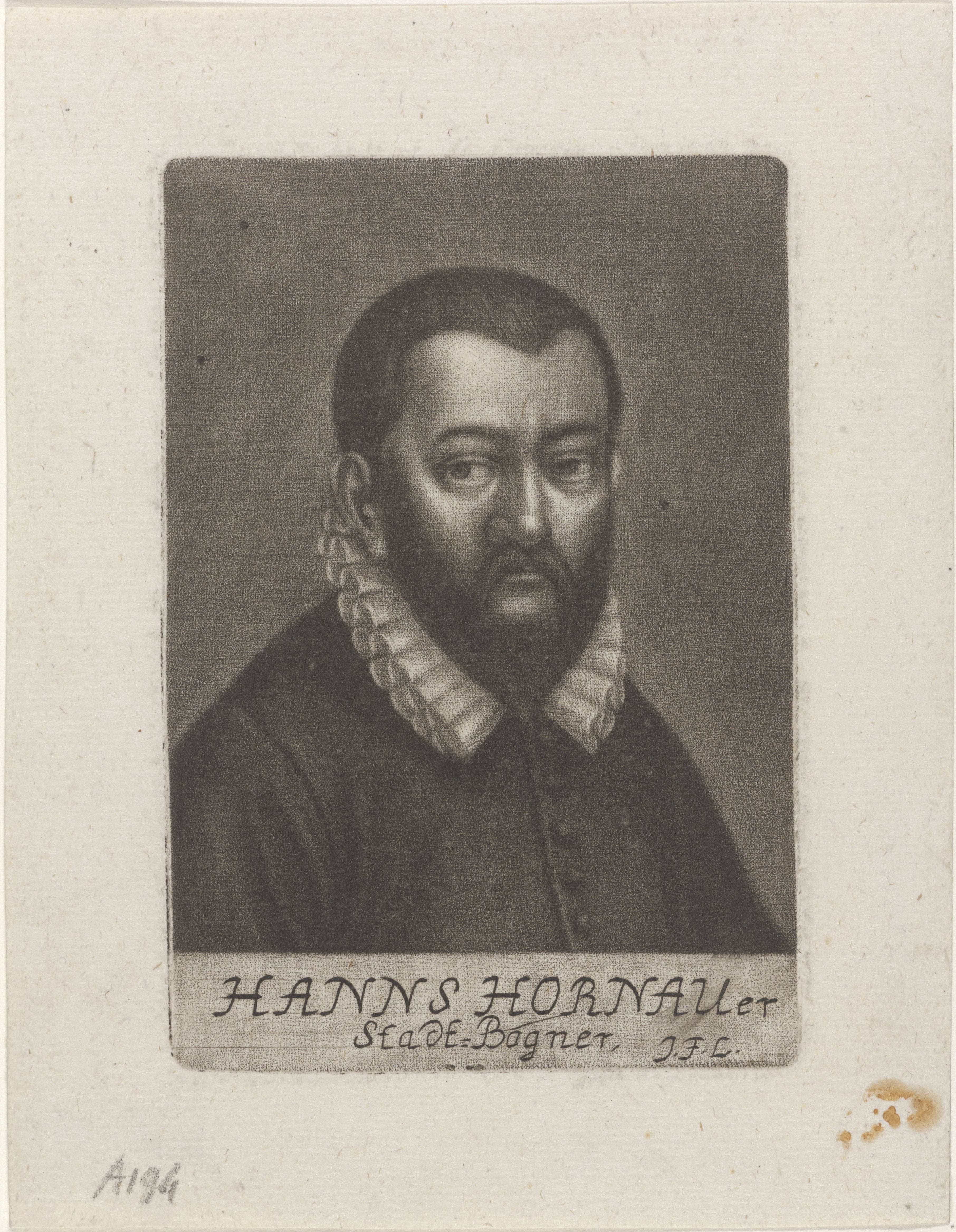 Portret van Hans Hornauer by Johann Friedrich Leonard